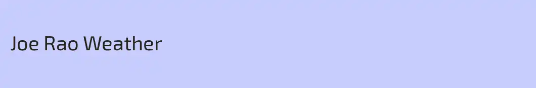 Joe Rao Weather